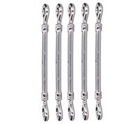 Garosa Tendeur à œil et à œil, Verrou de Tension en Acier Inoxydable 304, Réglable pour l'installation de Voile, Comprend 5 Pièces pour les Applications de Câbles en Acier (M6)