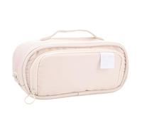 Garosa Tirez Le Sac de Stylo à Crayon de Grande capacité avec Organisateur Pliant pour Les Fournitures de Bureau Scolaire Toile Beige Détient Plus de 40 Stylos