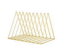 Garosa Triangle De Fer Étagère Premium Rack De Rangement Organisateur De Bureau Étagère Porte-Revues pour Bureau ou comme Décoration(Or)