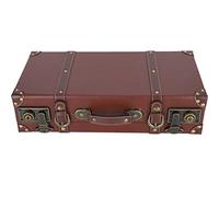 Garosa Valise de Style Ancien, Coffre de Rangement en Bois, boîte décorative Vintage avec Sangles pour décoration intérieure