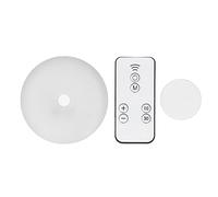 Garosa Veilleuse Murale LED Ronde Lumière Chaude Douce 3W 18 LEDs Chevet Lecture Sans Fil Veilleuse avec Télécommande pour Cuisine Escalier Armoire Escalier Cuisine 5V