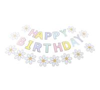 GAROZATION 1 Set de Bannière D'anniversaire Joyeux Anniversaire en Papier Coloré Facile à Installer Décoration Festive Intérieure et Extérieure pour Garçon et Filles et Bébé