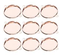 GAROZATION 10 Pendentifs Plateau en Cuivre Or Rond V pour Fabrication de Bijoux Diy, Multi-usages, Style Rétro, Lot de 10 Pièces, Présent pour Création Artisanale Style Plusieurs styles