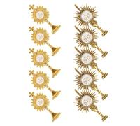 GAROZATION 10 Pièces Broche Croix en Alliage de Zinc, Fixation Sécurisée, Bords Lisses, Design Religieux Classique, pour Filles et Garçons, Activités D’église, Sainte Eucharistie