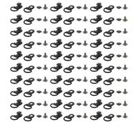GAROZATION 100 Ensembles Metal Shoelace Buckles With Rivets D-ring Hooks For Hiking And Climbing Boot Lace Repair DIY Replacement