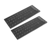 GAROZATION 10pièces Autocollants De Clavier avec Fond Noir Et Lettres Blanches Protection Clavier pour Étudiants Et Utilisateurs De Langues Étrangères