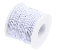 GAROZATION 1rouleau Fil Élastique Blanc pour Bracelets Corde Résistante et Souple pour Bijoux DIY Perles et Macramé Fil Extensible pour Créations Artisanales