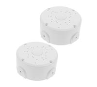 GAROZATION 2 Pièces Base de Montage Caméra Blanche Étanche avec Boîtier Câble Dissimulé Support Dôme Polyvalent pour Surveillance Extérieure et Intérieure Installation Flexible pour Sécurité