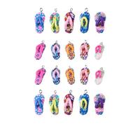 GAROZATION 20 Breloques en Argile Douce Forme Flop pour Collier Soi-même, Accessoires Bijoux Diy, Lot de 20 Pièces pour Décoration Suspendue et Bracelet Couleur Aléatoire