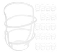 GAROZATION 20 Filets Porte-bouteilles de Perfusion Réutilisables en Plastique Blanc, Support Sécurisé et Facile à Nettoyer pour Bouteilles de Solution Saline en Milieu Médical