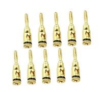 GAROZATION 24 Pièces Prise Banane Plaquée Or 4mm Isolée en Alliage Protection Anti-poussière pour Connectique Audio Haute Fidélité et Enceintes