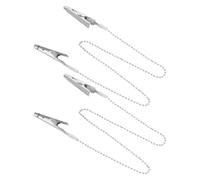 GAROZATION 2pcs Pinces à Chaîne pour Bavoir en Acier Inoxydable Compactes et Faciles à Utiliser pour Adultes et Personnes Âgées Lors D'expériences de Restauration