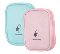 GAROZATION 2pièces Trousse De Voyage Médicale Pochette Organisateur De Portable Oxford Étanche Sac De Rangement Pratique pour Camping Et Couleurs Énergétiques Rose Vert