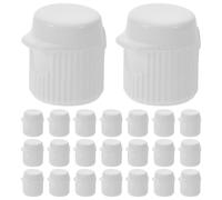 GAROZATION 30 Bouchons de Dentifrice à Visser en Plastique, 30 Pièces, Couleur Blanche, Taille M13, Étui de Dentifrice de Voyage Pratique, Couvercles à Clapet pour Tubes Souples, Accessoires