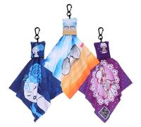 GAROZATION 3pièces Chiffons de Nettoyage Microfibre pour Lunettes avec Lanière Imprimée Réutilisables et Doux pour Lentilles de Lunettes de Soleil Portable pour Maison et Voyage