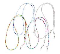 GAROZATION 4 Pièces Cordon De Lunettes Perles Colorées Chaîne De Lunettes Anti-perte Lot De Cordons