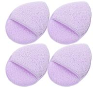GAROZATION 4 pièces Éponge Nettoyante Visage Douce Éponges Démaquillantes Lavables Mousse Souple Nettoyage Profond et Exfoliation Accessoires Faciaux Réutilisables et Pratiques