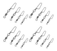 GAROZATION 40 Pièces Émerillons de Pêche en Acier Inoxydable Connexion Rapide, Pivot Robuste et Compatibilité Polyvalente pour Pêche en Haute Mer et Traîne