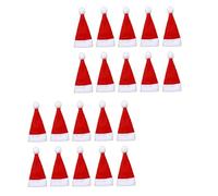 GAROZATION 48pcs Couvercles à Couverts Chapeau de Noël Décoration Table Élégante en Tissu pour Bouteille Vin ou Repas de Fête