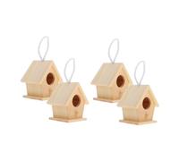 GAROZATION 4pièces Mini Nichoirs Bois Non pour Oiseaux Petits Nids Suspendus pour Colibris Et Moineaux Décoration Extérieure