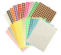 GAROZATION Autocollants à Pois Colorés Autocollants Décoratifs Ronds 10 Mm 20 Feuilles Adhésifs Étiquettes Autocollantes Code-couleur pour Bureau et Organisation Polyvalente Style Aléatoire