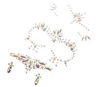 GAROZATION Autocollants Visage Strass Lumineux sans Résidu en 3 Feuilles, Décorations pour Carnaval et Fêtes en Différentes Couleurs, Brillent le Noir