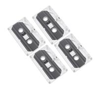 GAROZATION Bandes Audio Vierges Enregistrables 30 Étui Transparent, Cassettes Audio Vierges pour Enregistrement Vocal, Usage Rétro Fête Surprise, Compatible Magnétophone, Pack De 4
