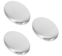 GAROZATION Barre de Savonnette en Acier Inoxydable Argenté 3 Pièces pour Mains, Élimination des Odeurs Cuisine, Compatible Lave-vaisselle, Après Manipulation D'aliments Odorants