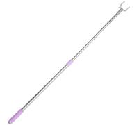 GAROZATION Barre Télescopique en Acier Inoxydable Légère Fourche en Aluminium, Design Rétractable pour Penderie et Plafond, pour Attraper Les Vêtements