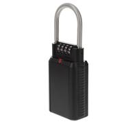 GAROZATION Boîte à Clés Sécurisée Murale en Métal Noir Code à 4 Chiffres Étanche pour Ranger Clés Pendant Vos Voyages