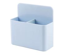 GAROZATION Boîte à Crayons Magnétique Plastique Compartiments, Rangement Pratique pour Craies Solubles, Porte-Stylo Multifonctionnel Bleu pour Bureau Professionnel