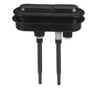 GAROZATION Bouton Poussoir Wc Double Pression en Plastique et Acier Inoxydable Noir Technologie Silencieuse Avancée, Design Moderne Minimaliste pour Accessoires Salle de Bain