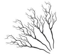 GAROZATION Branches Décoratives Noires de Bois de Cerf, 4 Pièces, Plastique Réaliste, Décorations pour Vase et Sapin de Noël, Accessoires DIY pour Mariage et Décoration Intérieure,