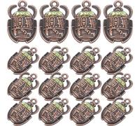 GAROZATION Breloques Scarabées 20 Pièces en Alliage 2.6X1.6 CM pour Colliers et Bracelets Accessoires de Bijouterie Artisanale Égyptienne