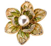 GAROZATION Broche Fleur en Alliage pour Femme, Épingle Polyvalente Design Unique, Accessoire Mode pour Vêtements et Occasions Spéciales