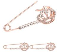 GAROZATION Broches pour Femmes en Alliage de Zinc et Cristaux, Épingles à Châle Décoratives 3pcs, Accessoires Essentiels pour Cardigan et Soirées