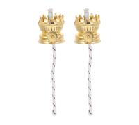 GAROZATION Brûleur de Lampe à Pétrole pour Réparer en Alliage de Zinc 2 Pcs avec Mèches Pièces de Rechange Solide pour Lampe à Huile Vintage