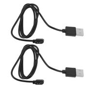 GAROZATION Câble de Chargement USB Magnétique Flexible et Compatible Smartwatch pour Montre Connectée, 2pcs en PC et Abs, pour Recharger Facilement Montre Noire