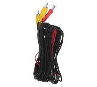 GAROZATION Câble de Connexion Vidéo et Alimentation pour Caméra de Recul Voiture 6 Mètres Noir en Plastique Design Deux-en-un Stabilité du Signal pour Moniteur de Stationnement