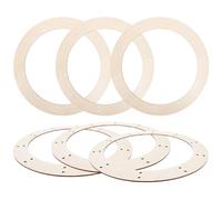 GAROZATION Cadres de Couronnes en Bois Ronds 30 Cm 6 Pièces pour Loisirs Créatifs, Base de Couronne Stable et Légère, Support DIY pour Décoration Murale et Festive