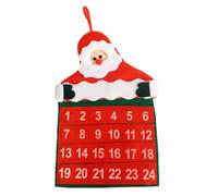 GAROZATION Calendrier de L'avent de Noël en Non-tissé Rouge Compte à Rebours Familial pour Décoration Intérieure de Fête de Noël et Activité Festive pour Adultes et Garçon et Filles