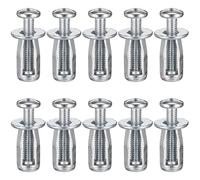 GAROZATION Chevilles d'Expansion 4X20 MM Lot de 10 Galvanisé Ancrage à Visser pour Portes Creuses Usage Intérieur Écrous à Pétales pour Murs Creux