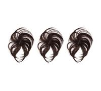 GAROZATION Compléments Capillaires Marron 3pcs pour Femmes Cheveux Clairsemés, Légers et Couvrant les Cheveux Blancs, Design Simple et Naturel