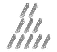 GAROZATION Connecteurs D'angle Supports Triangulaires en Acier Inoxydable Argenté Lot de 10 pour Fixation Solide des de Meubles pour D'assemblage de Mobilier