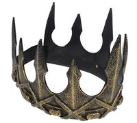 GAROZATION Couronne de Roi Médiévale en Mousse Pu Souple, Couleur Or Antique, Taille Réglable, Accessoire Costume Halloween, Théâtre, Cosplay et Fêtes, Décoration Royale Élégante, Couronne