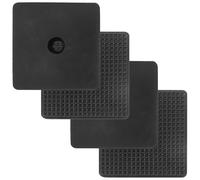 GAROZATION Coussinets Anti-vibrations Tapis Amortisseur Haute Résistance en Caoutchouc Noir 4pcs pour Stabilité Maximale Vibrations pour Machine à Laver et Sèche-linge