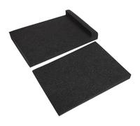 GAROZATION Coussinets D'isolation Acoustique Anti-vibration et Antidérapant pour Haut-parleurs en Mousse Noire Pack de 2 Pièces, Angles Polyvalents pour Studio D'enregistrement