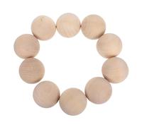 GAROZATION Création de Bijoux Perles 10 Pièces 40 MM Grosses Perles Bois Naturel pour Loisirs Créatifs et Activités Manuelles Garçon et Filles