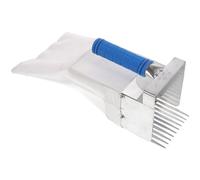 GAROZATION Cueille-Baies et Râteau à Baies Portable en Acier Inoxydable avec Manche en Caoutchouc, Facile à Nettoyer, Cueillette des Myrtilles en Verger Couleur Aléatoire