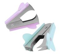 GAROZATION Dégrafeuse Compacte en Plastique et Fer, Lot de 4 Pièces Colorées pour Bureau et Maison, Outil Léger pour Retirer Facilement les Agrafes